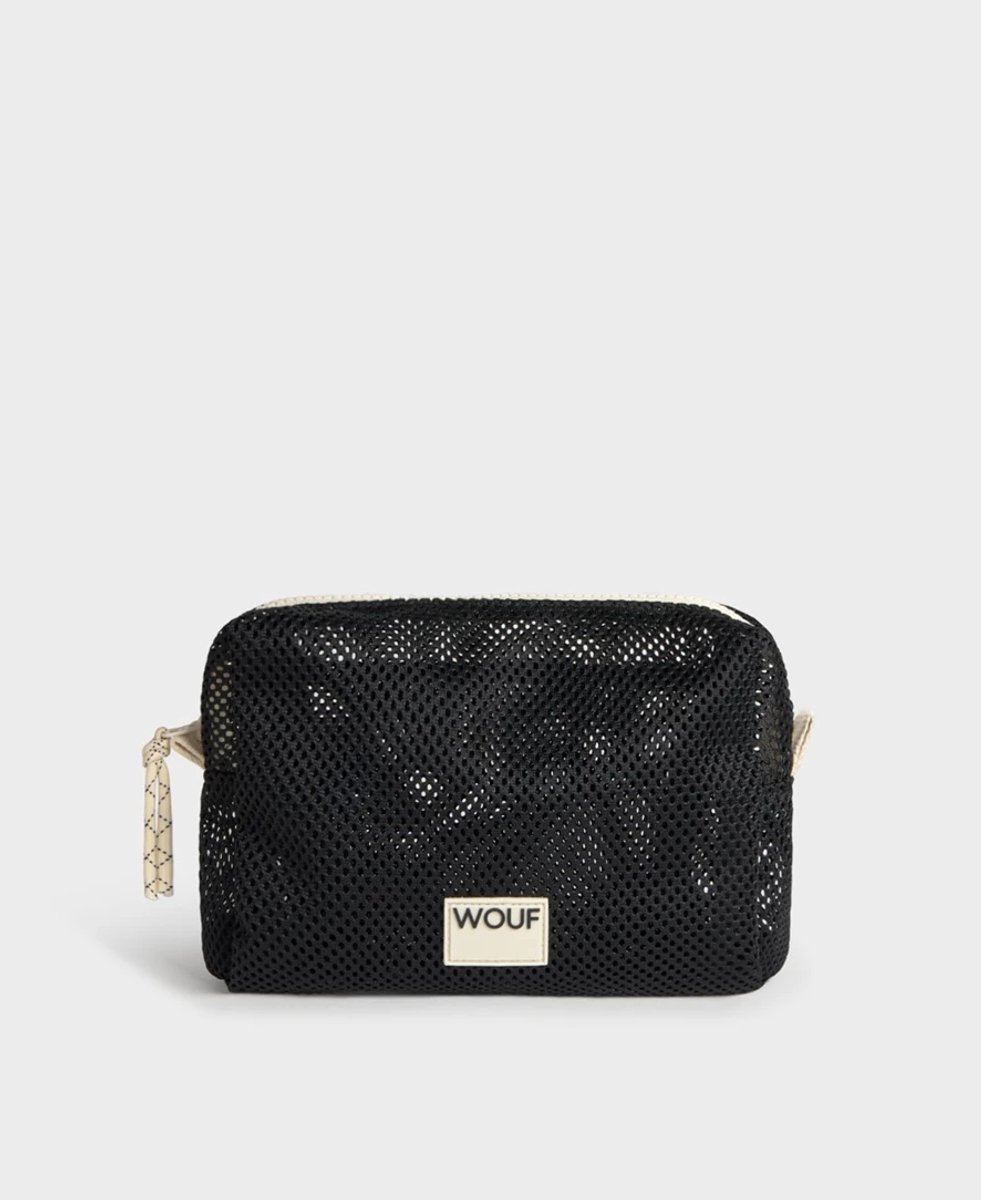 Wouf Mesh toilettas 30x20x8cm onyx