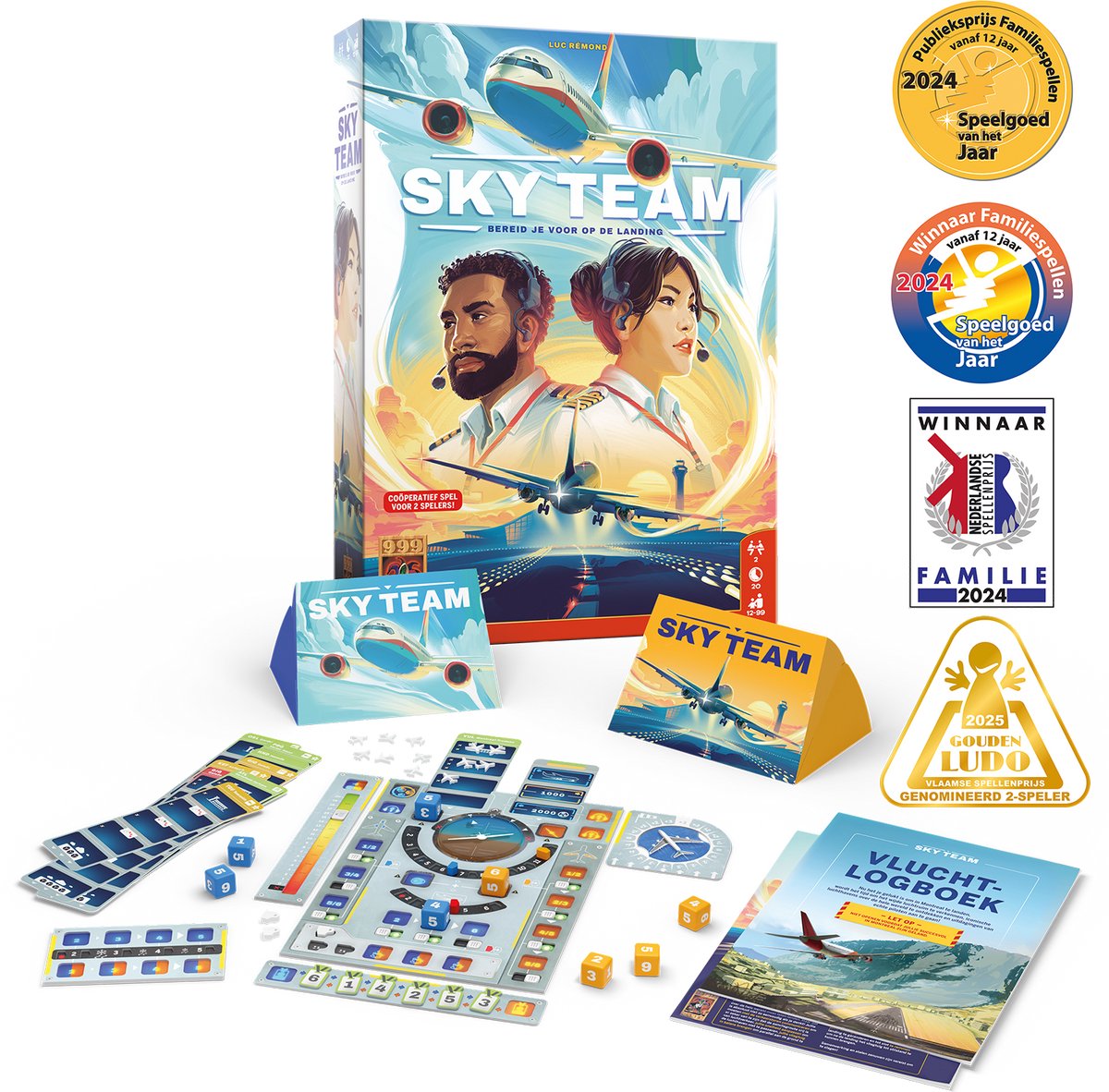 999 Games - Sky Team - Bordspel - Voor 2 spelers - Coöperatief spel - Nederlandstalig - Winnaar Speelgoed van het Jaar 2024 - Winnaar Gouden Ludo 2025 — afbeelding 6