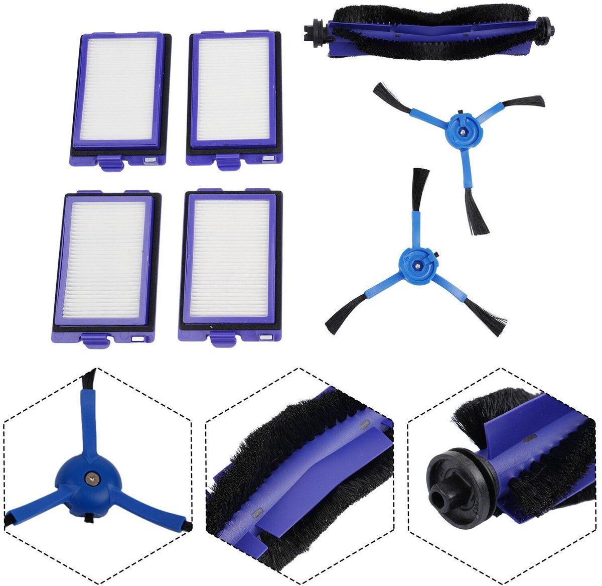 Geschikt voor Eufy RoboVac X8-serie RoboVac X8 Hybrid/RoboVac X8 rolborstelfilterset