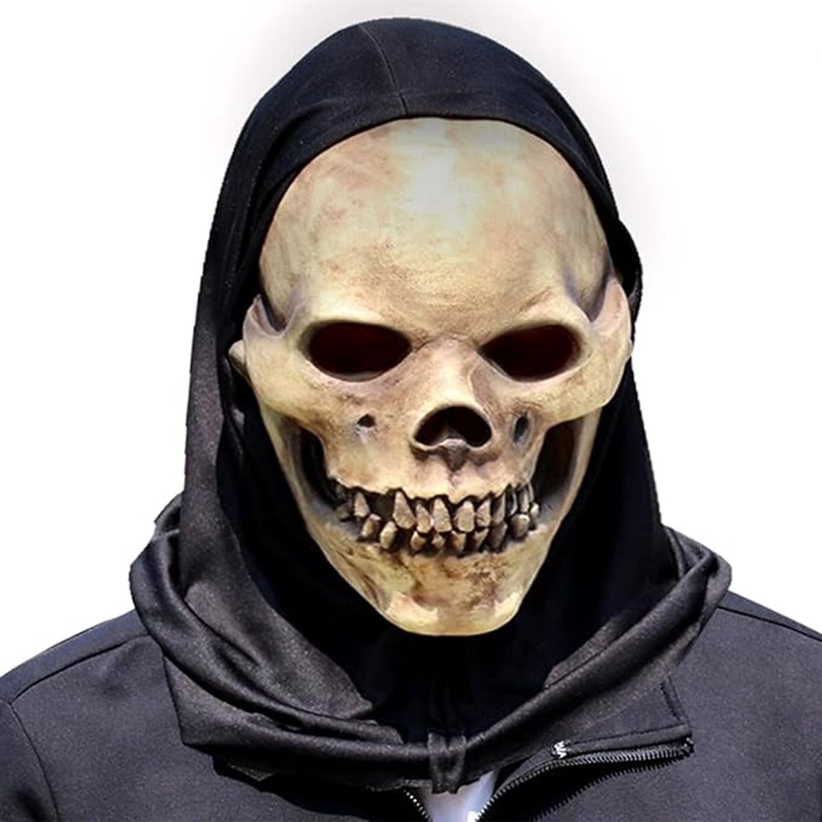 Halloween Totenkopfmaske, Latex Gruselige Vollkopfmaske, Realistische Vollkopf Totenkopf Gesichtsabdeckung, 3D Maske für Erwachsene und Kinder, Halloween, Cosplay, Maskerade Requisiten
