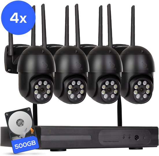 TecEye Camera Beveiliging Set - 4x Wifi IP Camera - Bol