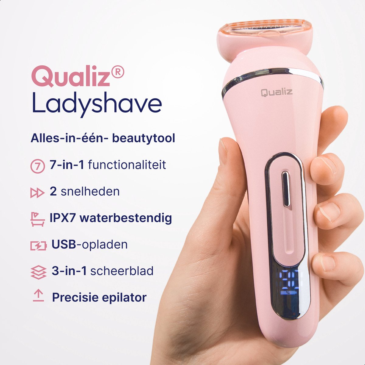 Qualiz 7-in-1 Ladyshave - Epilator & Trimmer thumbnail 2