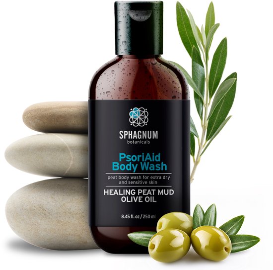 Foto: Sphagnum botanicals psoriasis douchgel met olijfolie en veenmodder hydraterende douchecr me voor normale tot vette huid 250 ml
