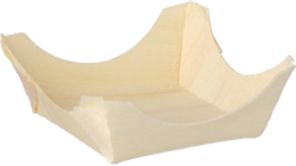 50 Fingerfood - Schalen, hout pure hoekig 1,5 cm x 4 cm x 4 cm
