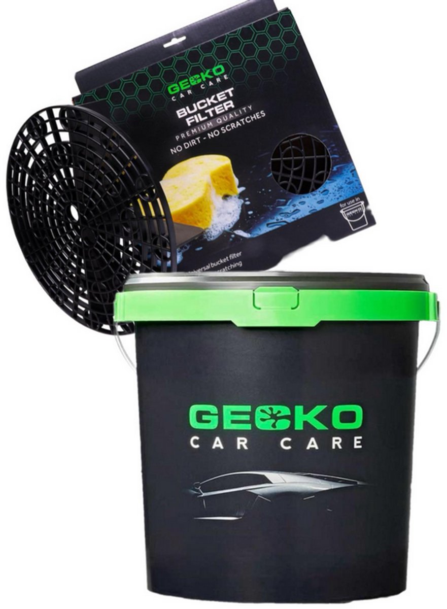 Gecko was emmer met deksel 21 Liter + Gecko bucket filter