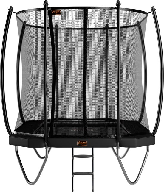 Avyna Opbouw Trampoline 305x225 cm – Zwart – Inclusief Veiligheidsnet – Rechthoekig – Premium Kwaliteit – Trampoline op poten