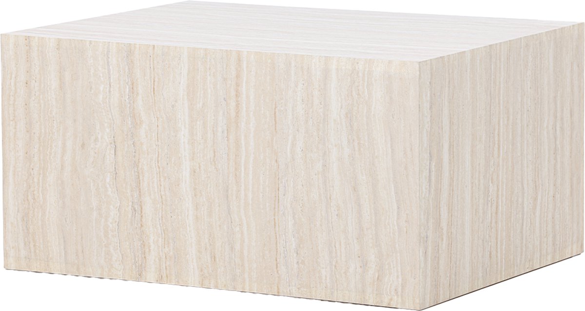 Nest living Zayn Houten Salontafel Zand - Bijzettafel - Koffietafel - 80 x 60 cm
