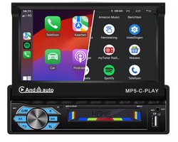 1-DIN | 7 inch | uitklapbaar | touchscreen | Apple CarPlay & Android Auto | Bluetooth