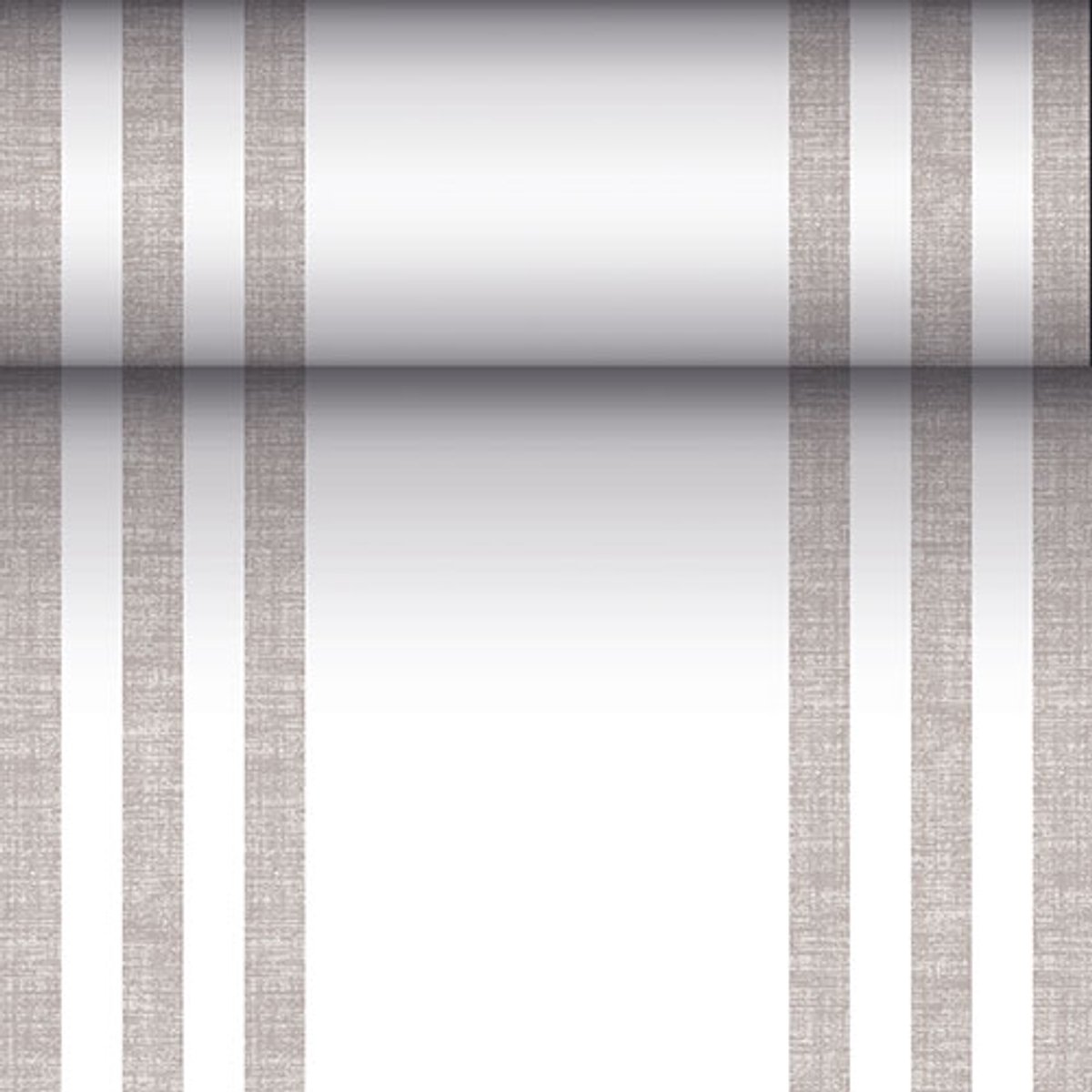 Tafellopers, stofkarakter, PV-Tissue Mix "ROYAL Collection" 24 m x 40 cm grijs "Lines"