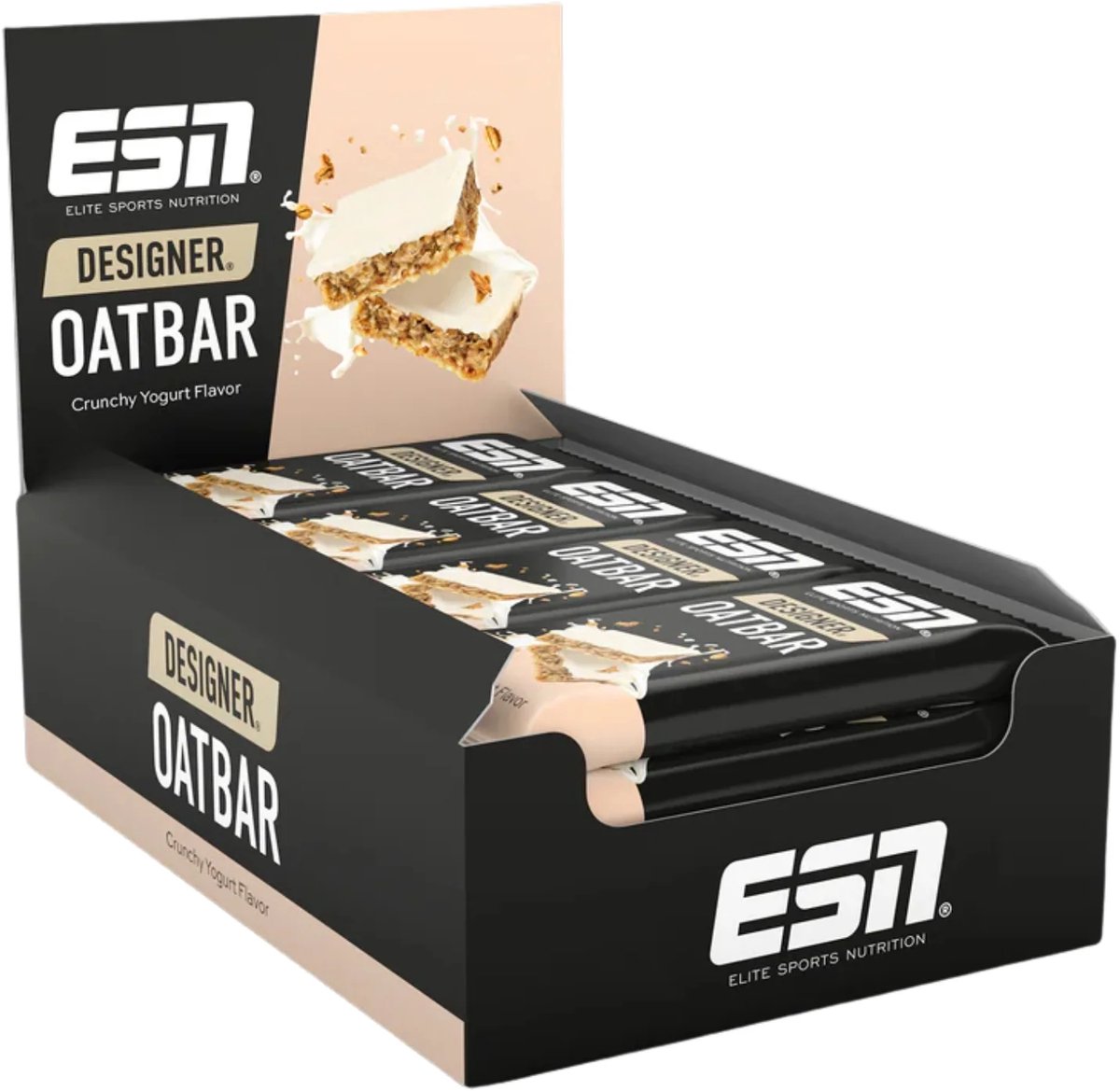 ESN Designer Oatbar – Crunchy Yogurt Haverreep – Met Haver, Yoghurtcoating, Eiwitten & Complexe Koolhydraten – Energie & Spierherstel – 100g