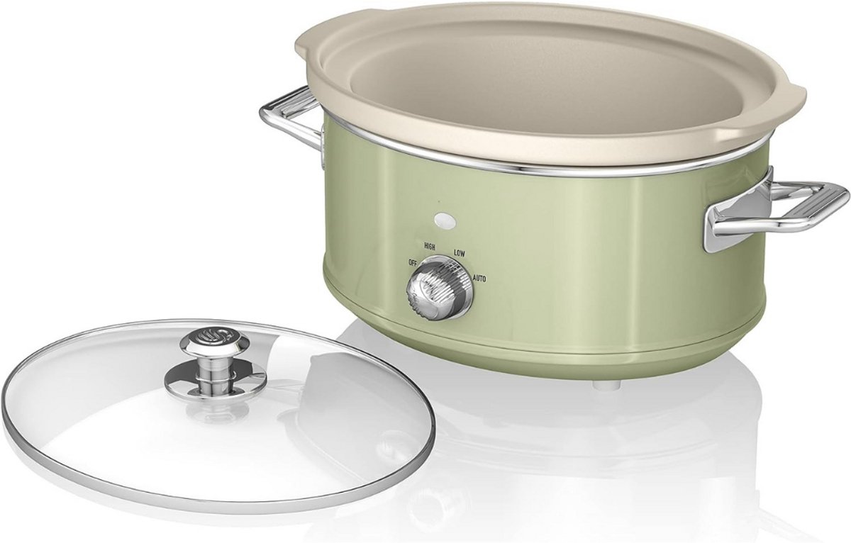 SCH® Slowcooker met timer - Slowcooker - Crockpot - Groente - 27cm x 34cm x 22cm – foto 2