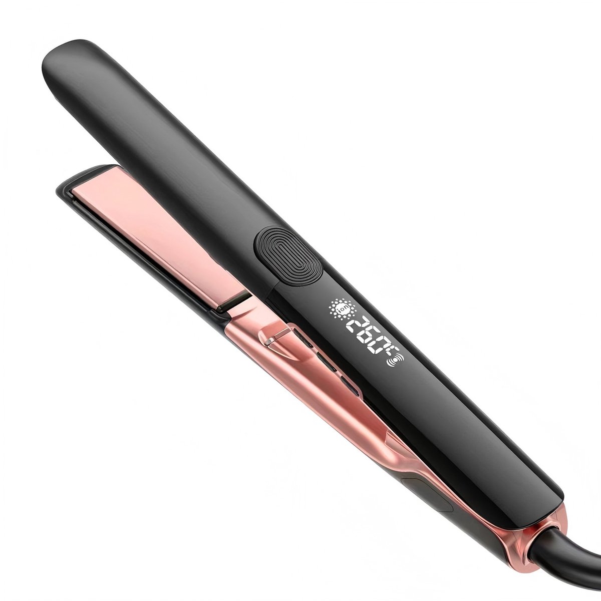 Stijltang 1 inch stijltang en krultang 2-in-1 ionische stijltang met dubbele spanning en hittebestendige siliconen voor minder pluis, glanzender en gladder haar
