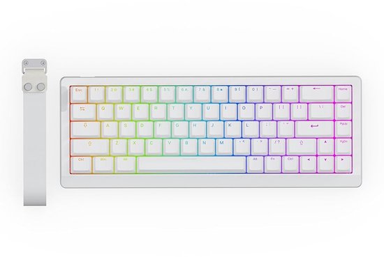 EPOMAKER HE68 Lite - Hall Effect - 8000hz - Magnetisch Toetsenbord - RGB - 65% - QWERTY - Gaming Keyboard - Clear Mag Switch - Wit