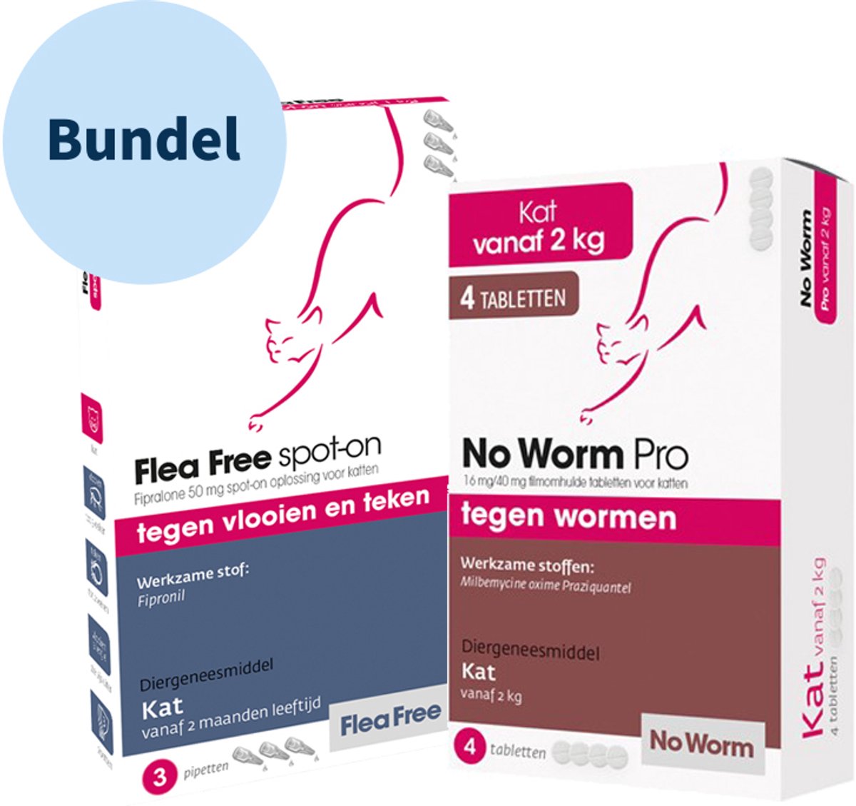 No Worm Pro Kat - Anti wormenmiddel - 4 tab Vanaf 2 Kg — afbeelding 3