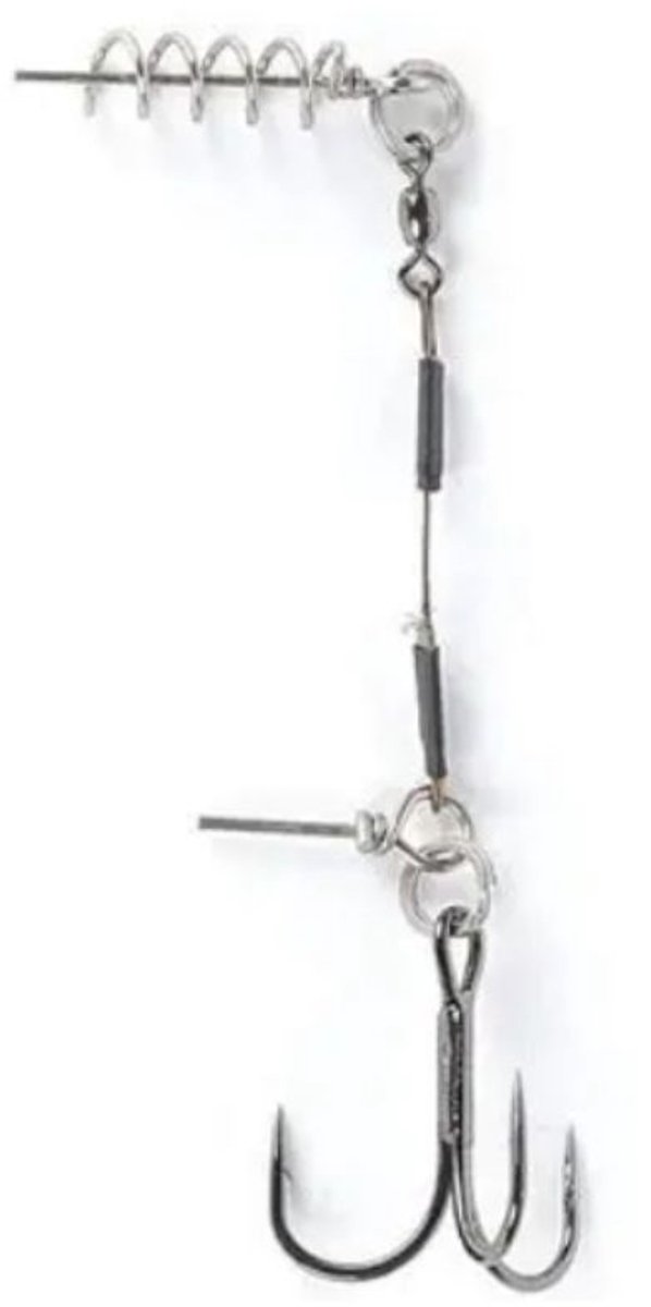 Filex Soft Bait Stinger Rig 'FIL1' - 2 stuks - enkele Dreghaak maat #2 - 5cm - 15kg - Speciaal voor Softbaits van 10-15cm - Roofvissen Onderlijn van Filex — afbeelding 3