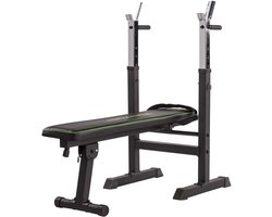 Tunturi WB20 Halterbank - Fitnessbank - Trainingsbank - Utility bench - Opklapbaar - Bankdrukbank - Kleur: zwart