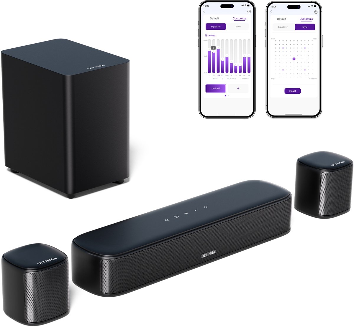 ULTIMEA 5.1-kanaals - Soundbar - Subwoofer