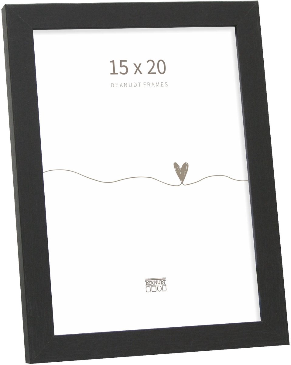Deknudt Frames Fotolijst - Zwart - S44CF2 - Voor foto: 15x20 cm