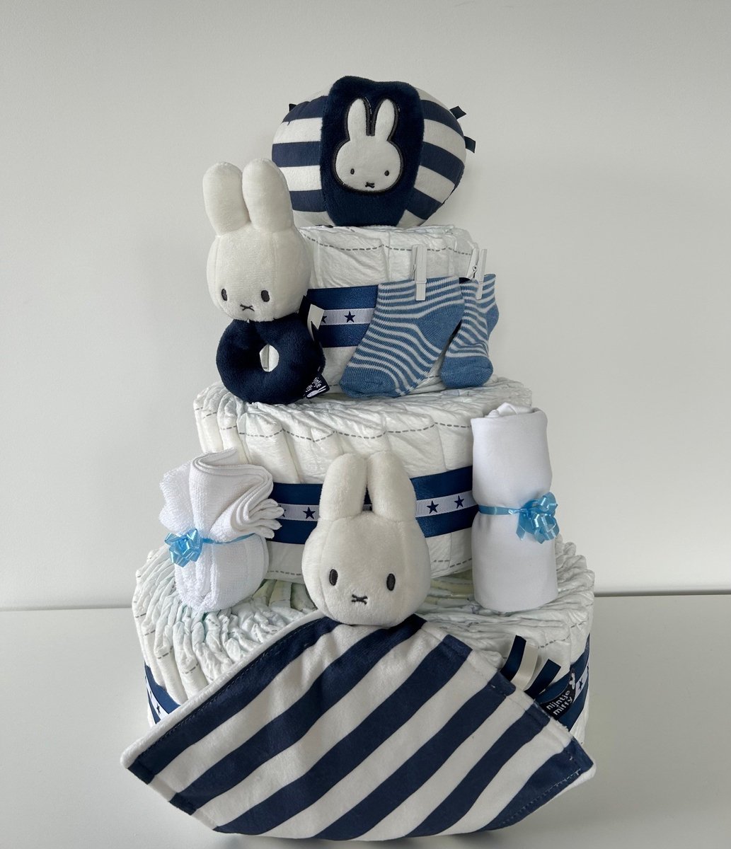 Image of 3-Laags Luiertaart Nijntje Bal Blauw Jongen