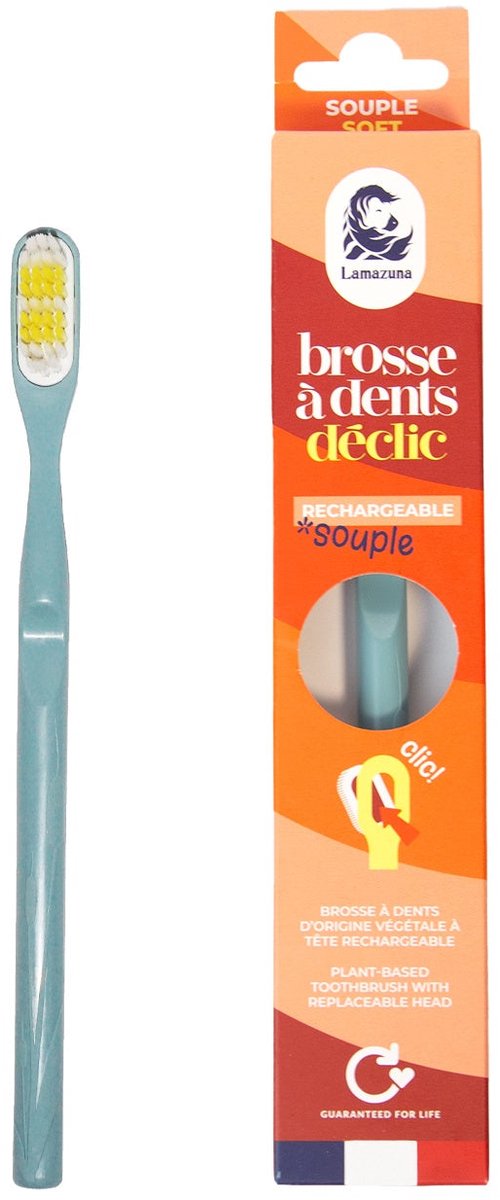 Lamazuna Toothbrush soft storm blue 1 Stuks