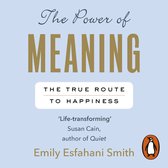 Boekomslag met de titel "The Power of Meaning" en ondertitel "The True Route to Happiness" door Emily Esfahani Smith.