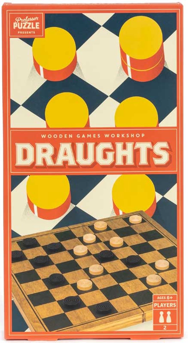 Draughts Wooden Games - Bordspel