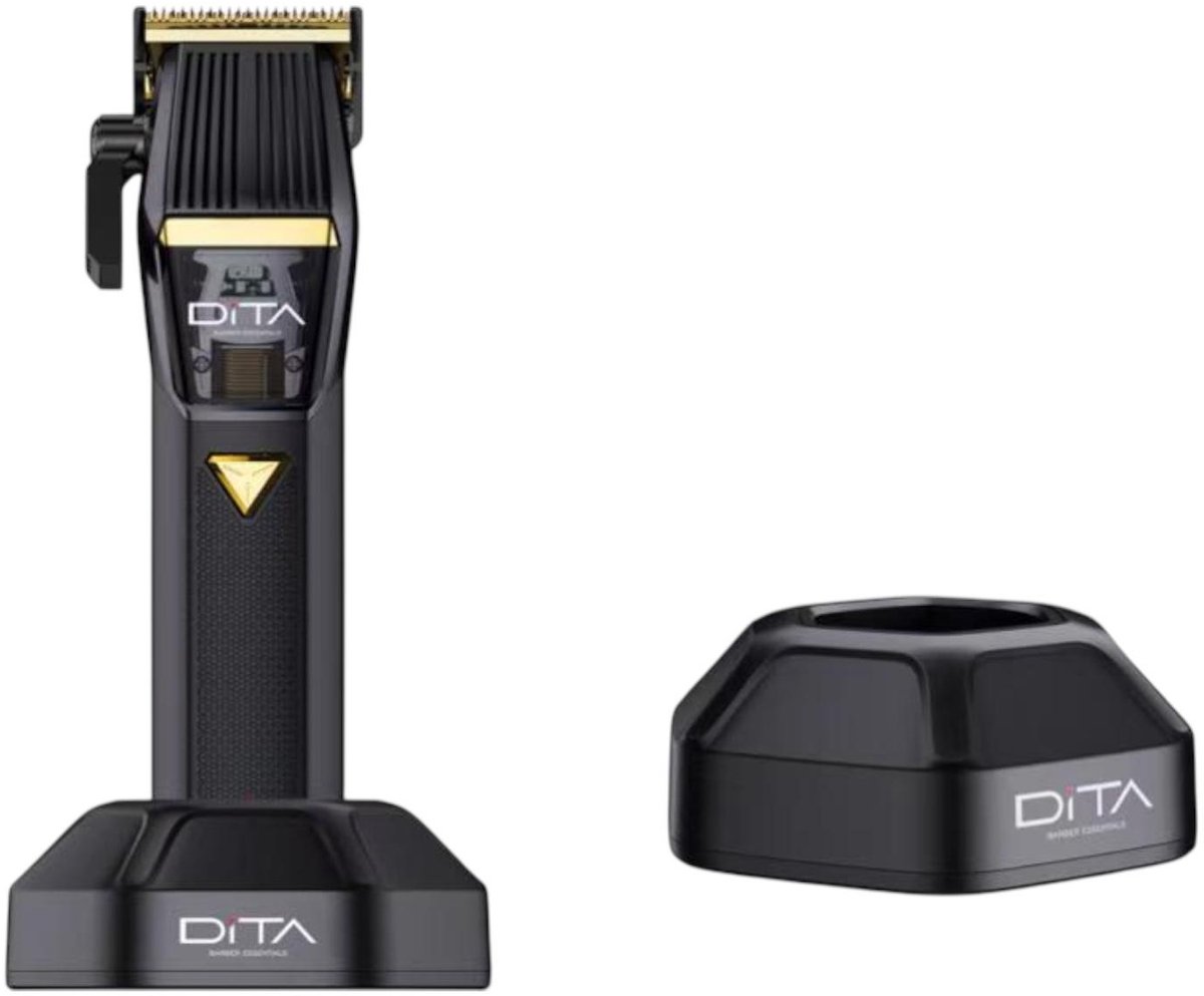 Dita Pro 4 Artists Clipper -Vector Instinct Motor - Gold / Black Clipper - Baard & Haar Tondeuse - Draadloos & Oplaadbaar - Kapper tondeuse- Professional tondeuse- Mannen tondeuse