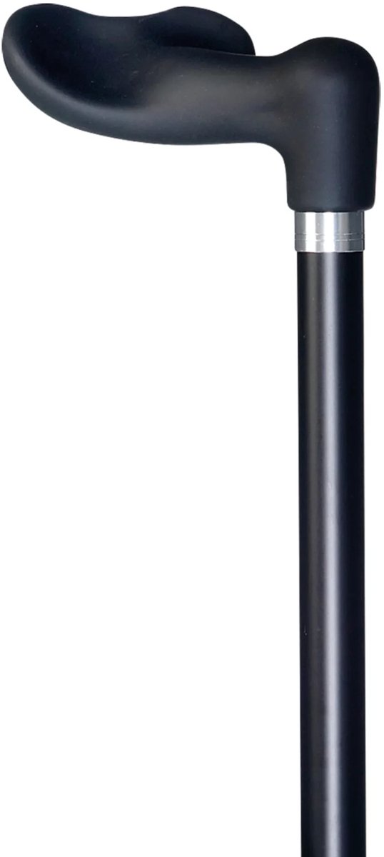 Gastrock Verstelbare wandelstok - Zwart – Linkshandig - Ergonomisch handvat - Aluminium - Lengte 75 tot 100 cm - Gewicht 445 gram - Diameter wandelstok 18 mm - Wandelstokken - Heren en dames - Uitschuifbare wandelstok - Anatomische wandelstok