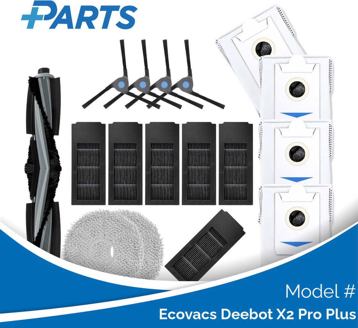 Ecovacs Deebot X2 Pro Plus Onderhoudsset (Plus.Parts® alternatief voor DKT060099)
