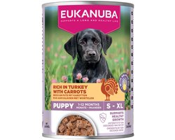 Eukanuba Hondenvoer Nat Life Care Dog Puppy Kalkoen en Wortel - 6 x 400 gr - Voordeelverpakking