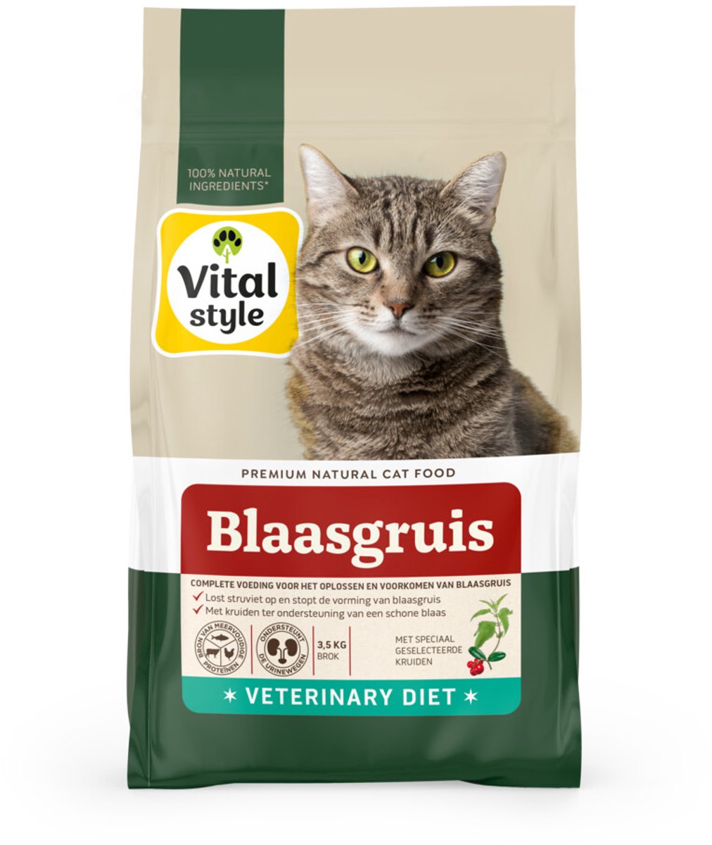Vitalstyle Blaasgruis Kattenvoer – 2 x 3,5 kg – Voordeelverpakking