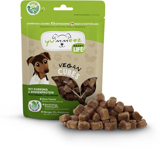 Yummeez Green Life Cubes Hondensnack Vegan - 100 gr