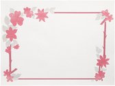 250 Napperons, papier 30 cm x 40 cm blanc « Bordure fleurie »