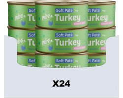 Prins Soft Paté Kattenvoer Nat Kalkoen - 24 x 70 gr - Voordeelverpakking