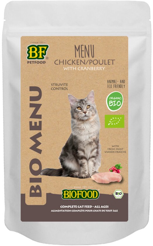 20x BF Petfood Kat Organic Kip Menu 100 gr NL-BIO-01