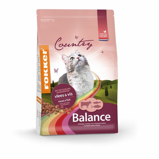Fokker Country Balance - Vlees en Vis - Kattenvoer - 10 kg