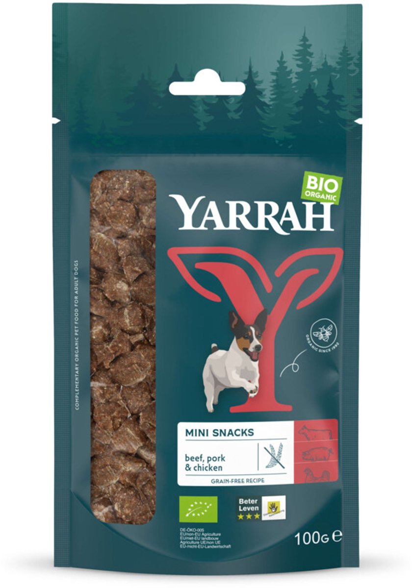 10x Yarrah Bio Hondensnack Mini Bites 100 gr