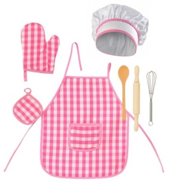 Goodz4All Verkleedkleding Speelgoed Keukengerei Kookschort Keukenschort Koksmuts Kind