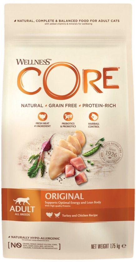 Wellness Core Grain Free Cat Original Kalkoen & Kip - Kattenvoer - 1.75 kg
