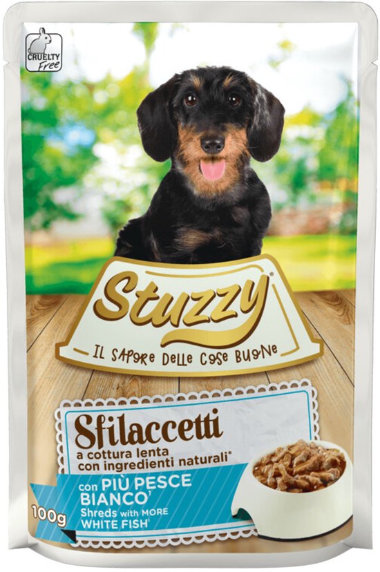Stuzzy Pouch Adult 100 g - Hondenvoer - 24 x Witvis