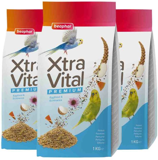 Beaphar XtraVital Parkiet - 3 x 1 kg - Voordeelverpakking