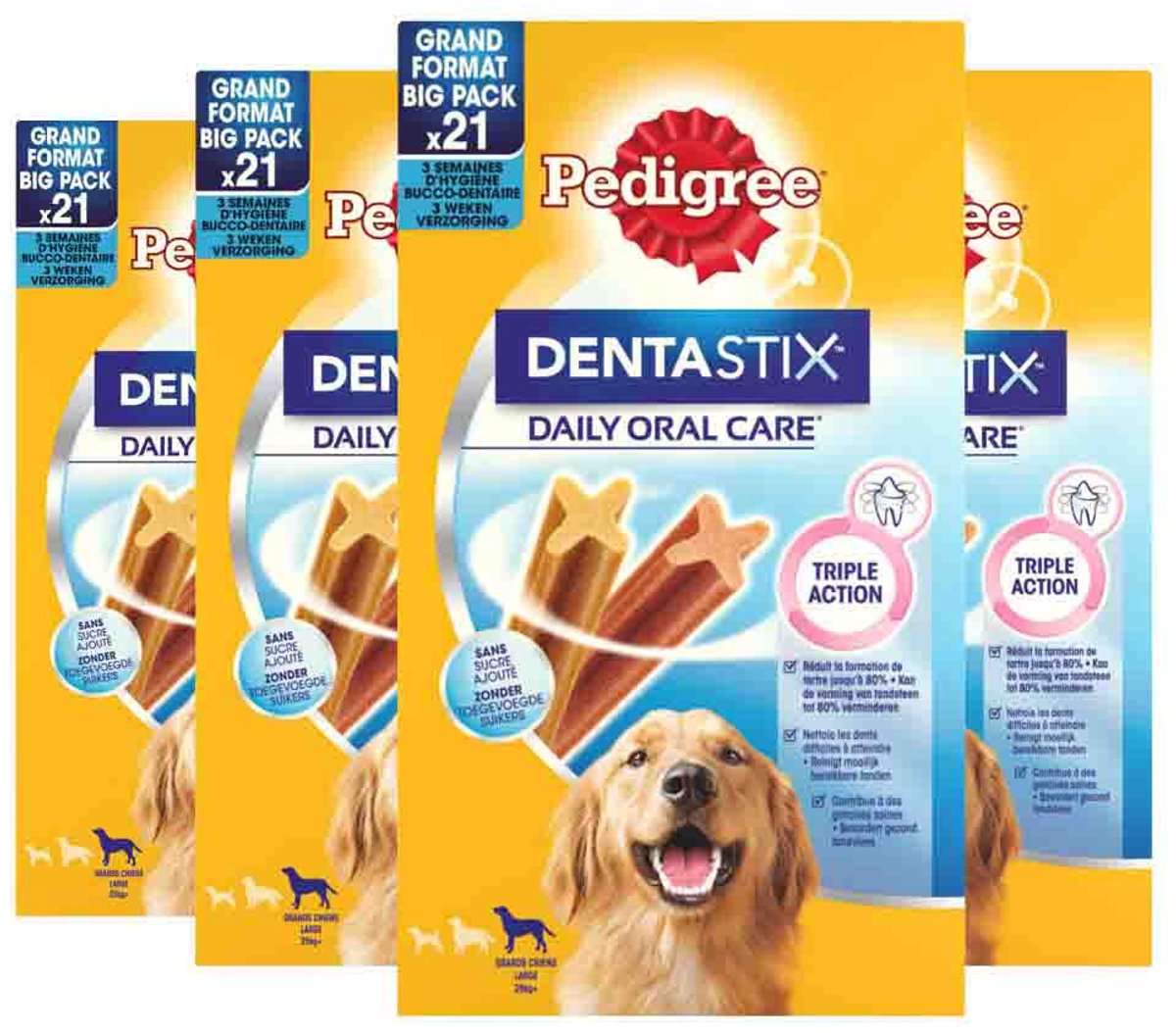 Pedigree Hondensnack Multipack Dentastix - 4 x 21 stuks - Voordeelverpakking