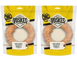 2x Voskes Kauwring Runderhuid met Kip 19 cm
