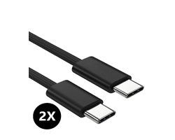 DISEV® - USB C Kabel - USB C Oplader - USB C kabel naar USB C - USB-C Oplader Kabel 60W - USB C Naar USB C Kabel - Oplaadkabel - Lader - Laadkabel - Universeel - Snellader - Zwart - Gevlochten kabel - 2 Meter