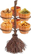 thumbnail: Halloween Ketel Snoephouder Set - 1 Grote + 8 Kleine Heksenketels Voor Feestdecoratie