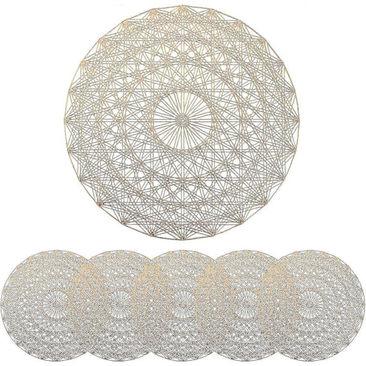 Restaurant placemats - 6 stuks - Ronde placemats