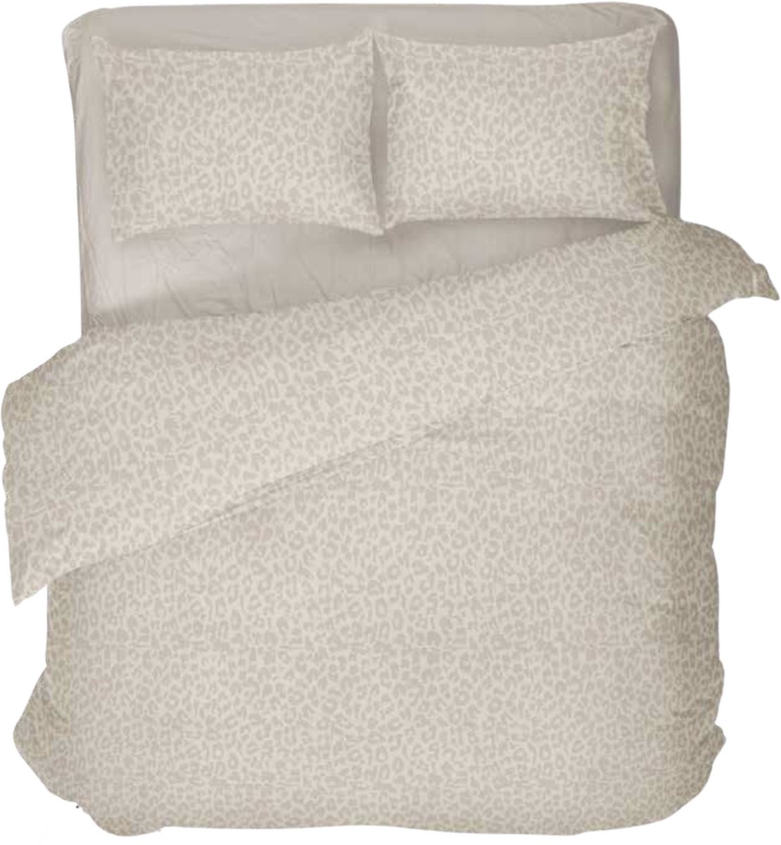 Ten Cate Lits-Jumeaux Dekbedovertrek 240x200 - 100% Katoen - Safari Joy Bone - 240x200/220 cm