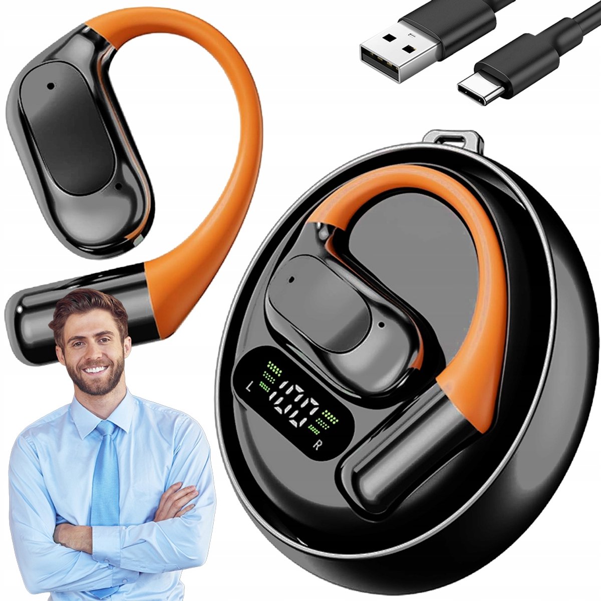 Bluetooth-headset - Draadloze AI vertaal-oortjes - Tolken