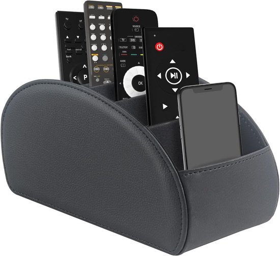 Organiseur de télécommandes - Support de télécommandes - Télécommandes - Boîte de rangement pour télécommandes - Similicuir - Universel - Accessoires de vêtements pour bébé de Télévision - 5 compartiments