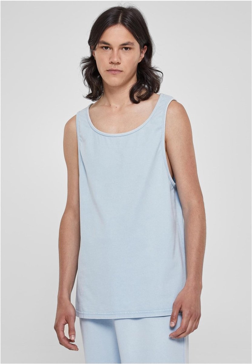 Urban Classics Heavy Oversized Acid Wash Tanktop S Blauw